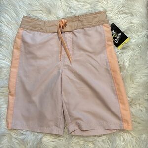Art Class Boys Light Pink Peach Board Shorts UPF 50+ Recycled Size 12 NWT